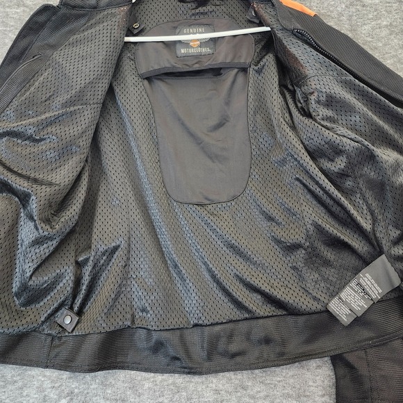 Harley Davidson Women Cora Mesh Racing Riding Bike Jacket Black Logo XL - Picture 11 of 16